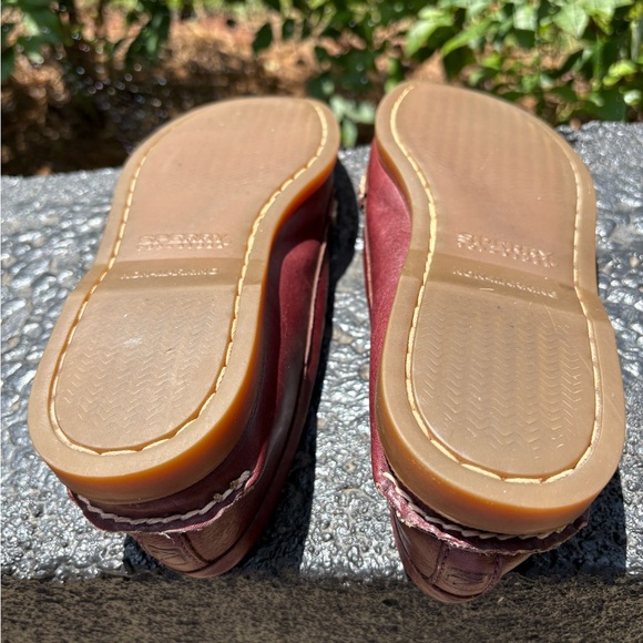 Sperry Burgundy Leather Women’s Classic Loafers Size 8.5 - Picture 5 of 9